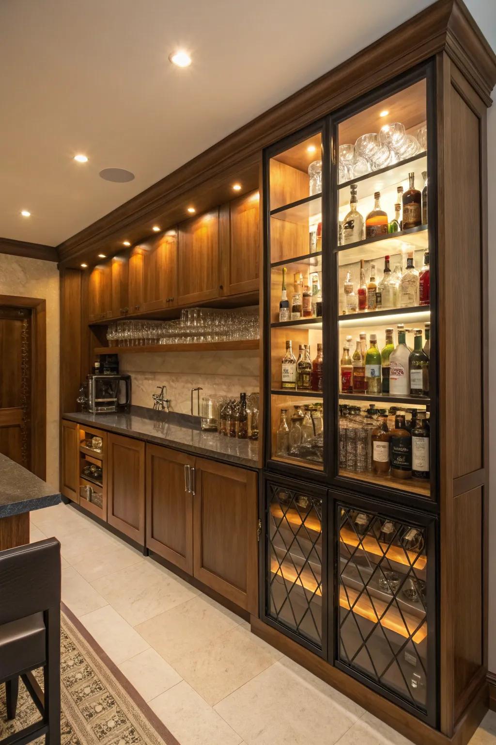 Optimize space and style with vertical storage solutions.