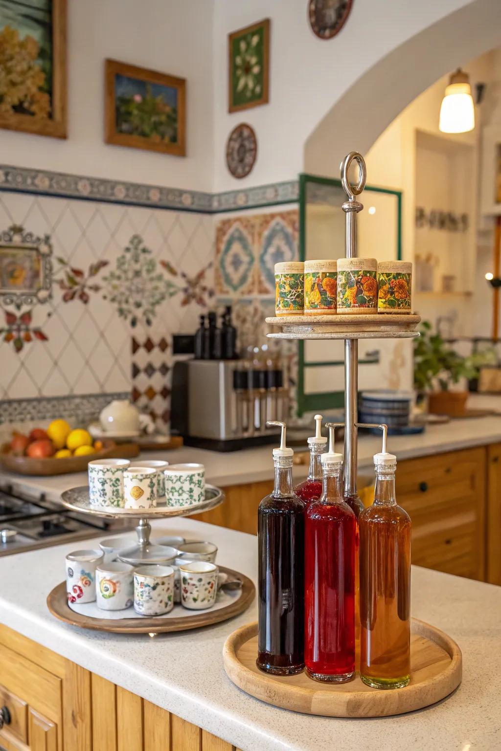 Ceramic touches add an artistic and personalized flair.