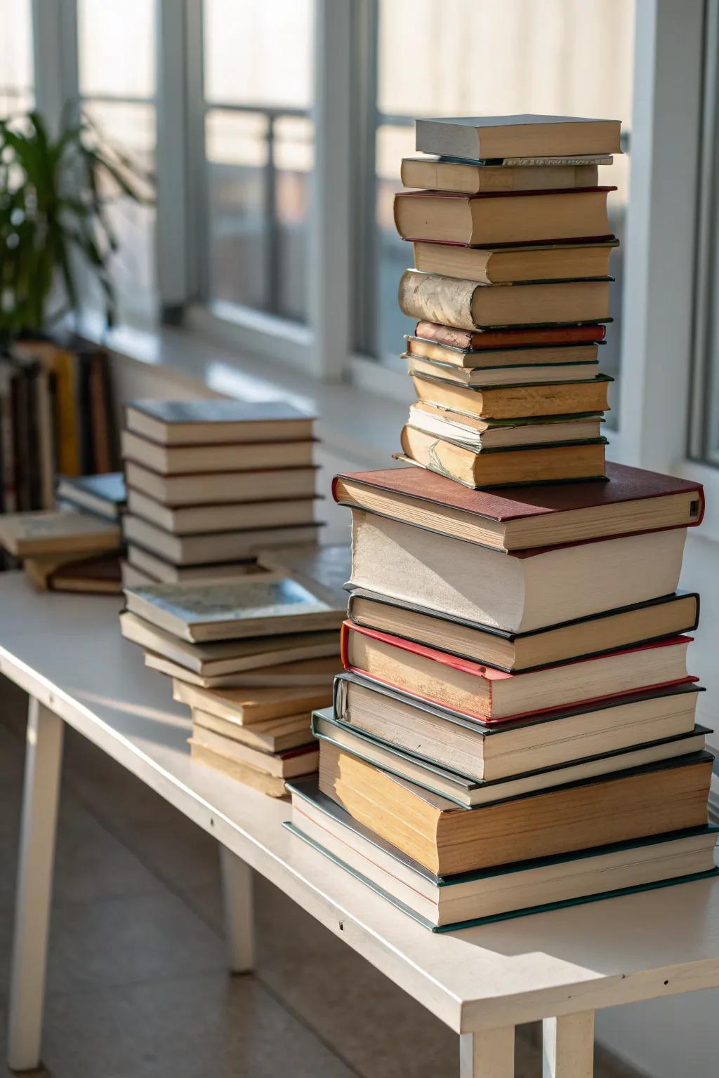 The employment of differing book altitudes contributes to the perception of profundity and engaging fascination.