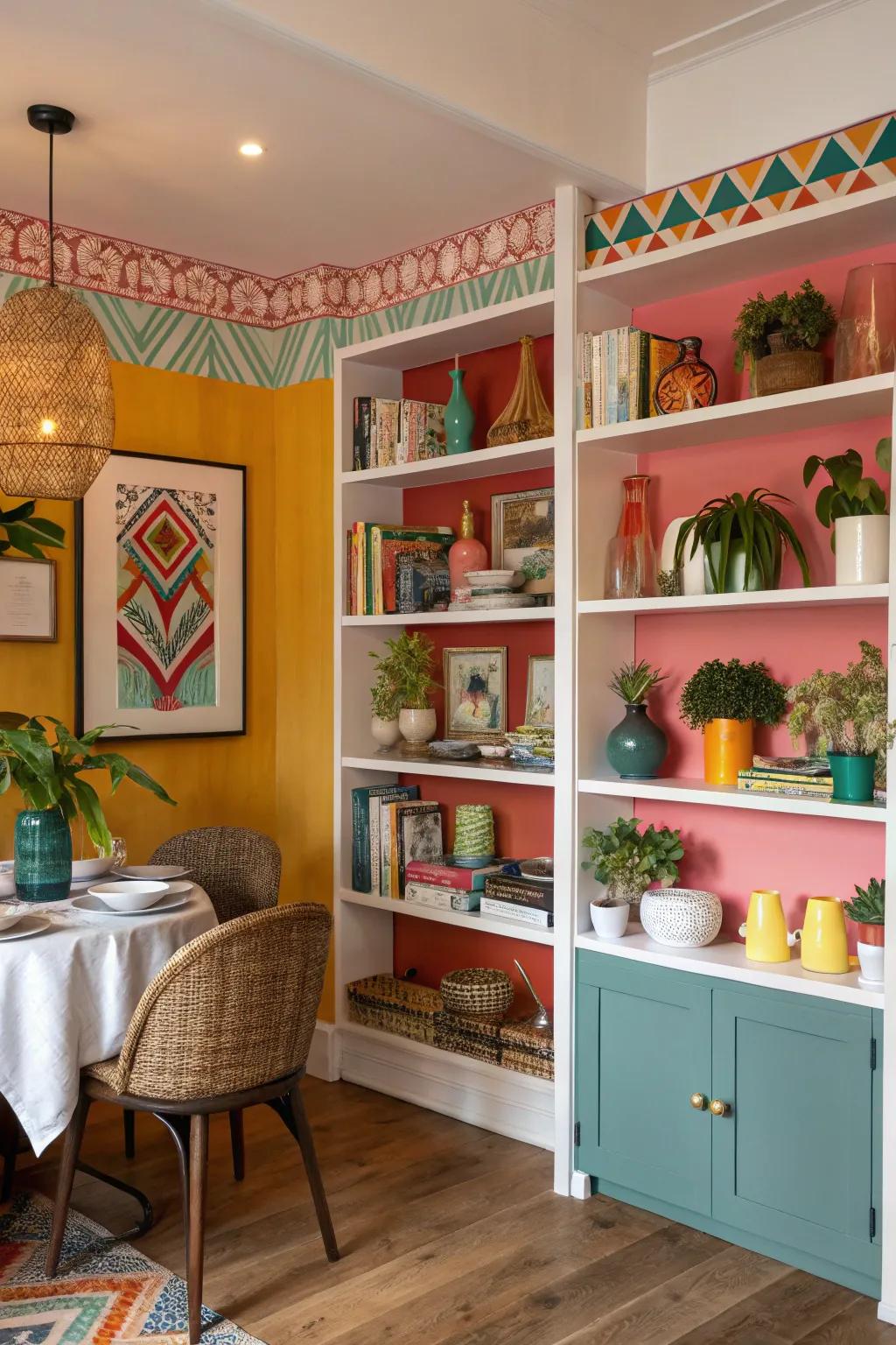 An eclectic mix of ornamentation incorporates personality and flair.