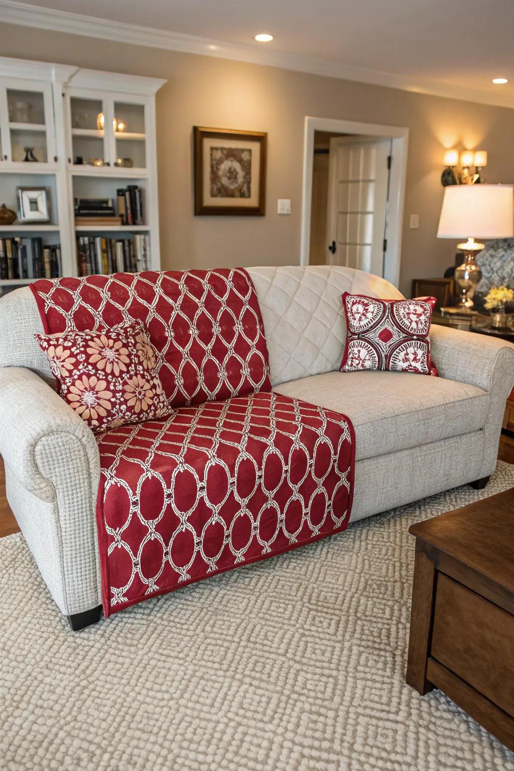 Dual sided wraps present adaptable design options for your couch.