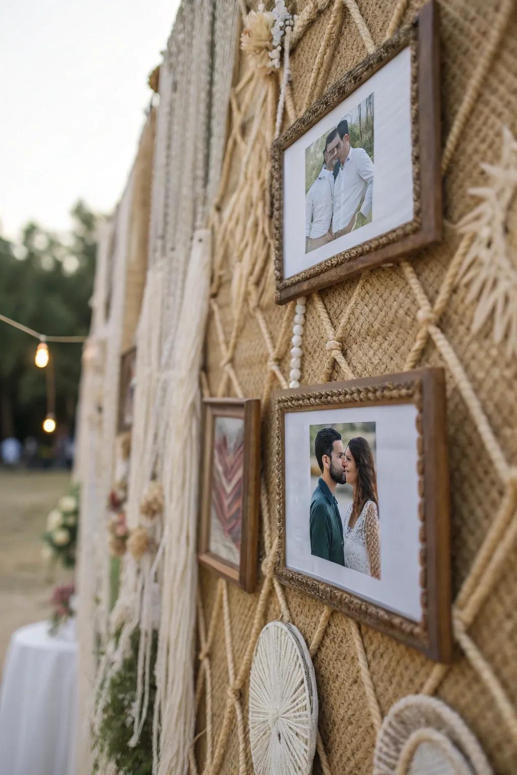 Textures enrich and deepen the visual appeal of your picture wall.