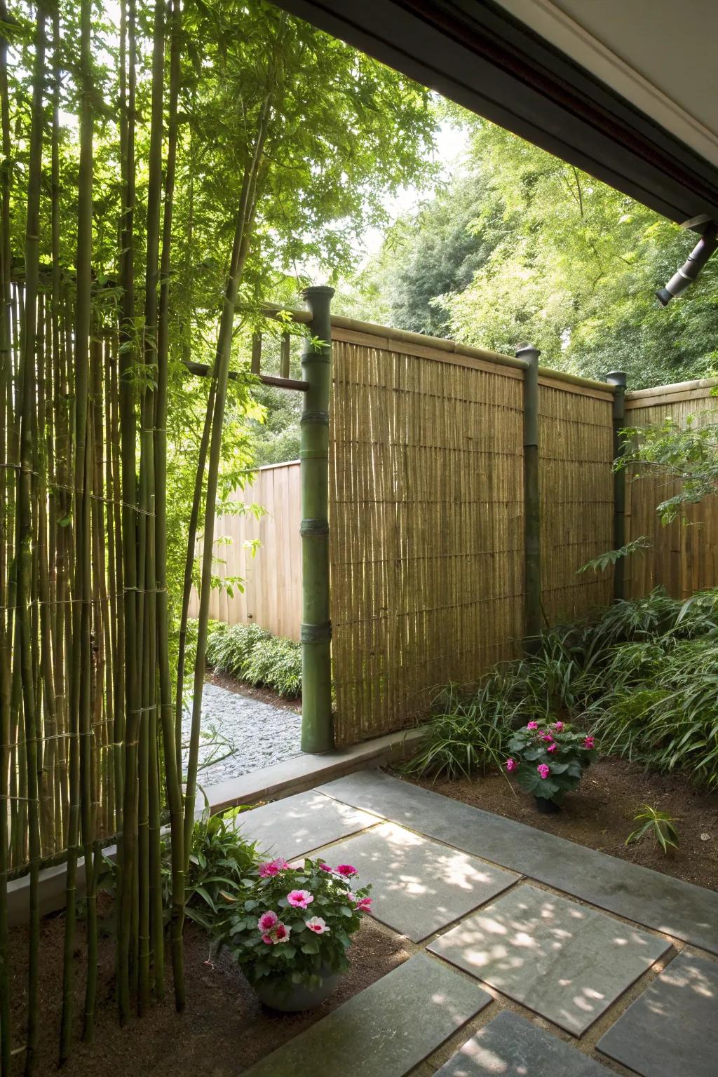 Privacy screens provide seclusion and design.
