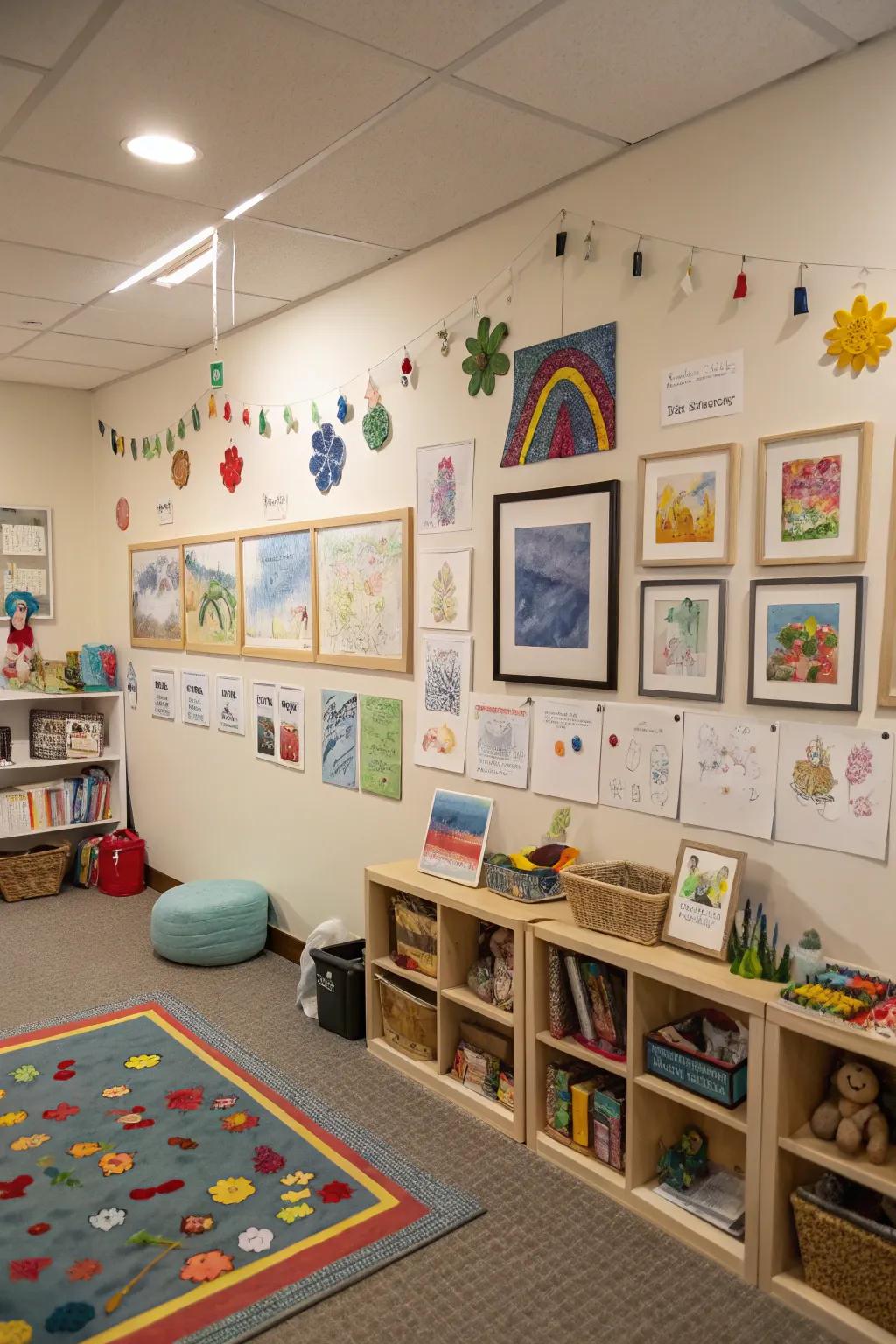 An art display celebrates individuality and creativity.