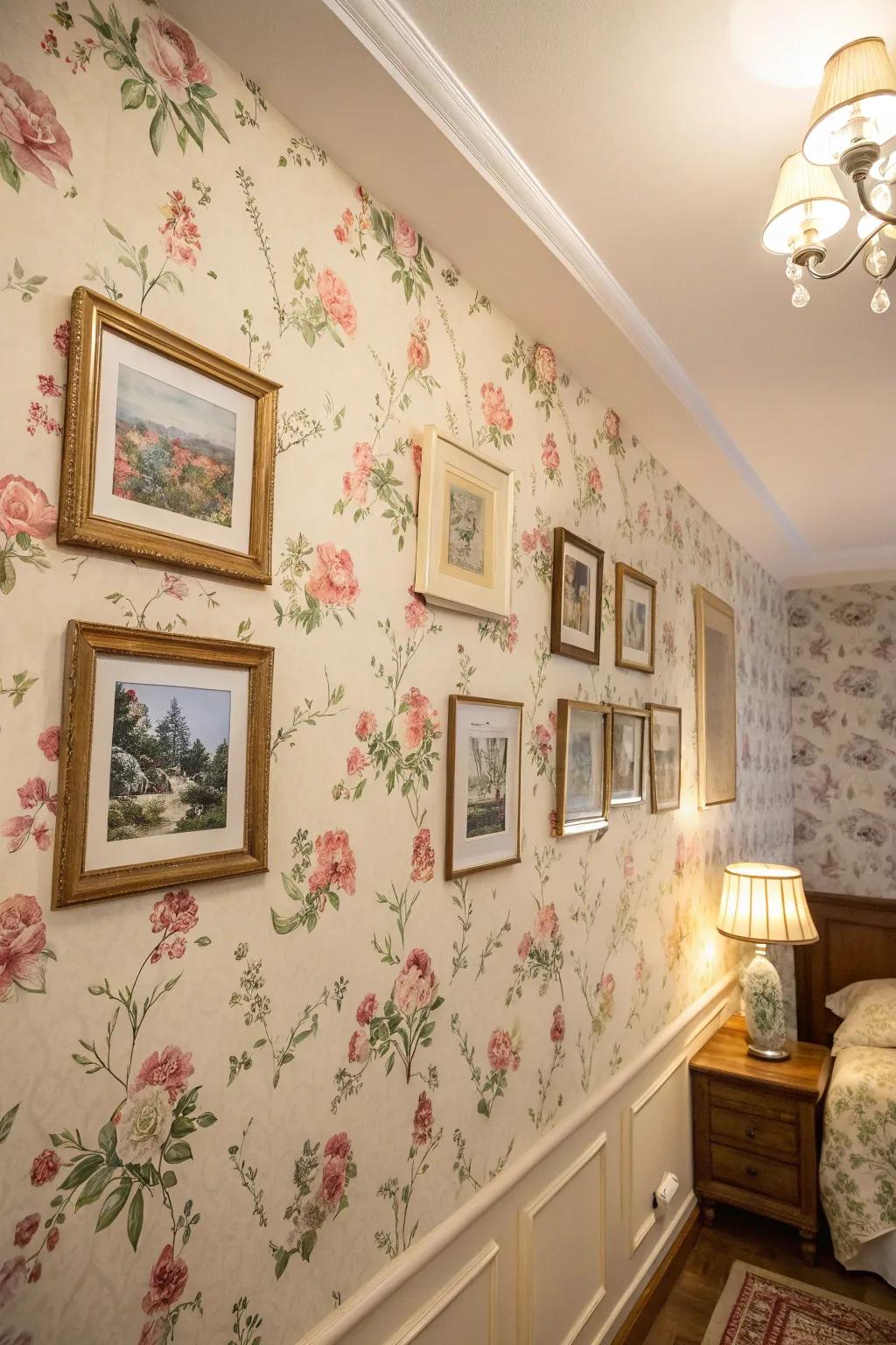 Floral backgrounds can bring grace and charm to picture displays.