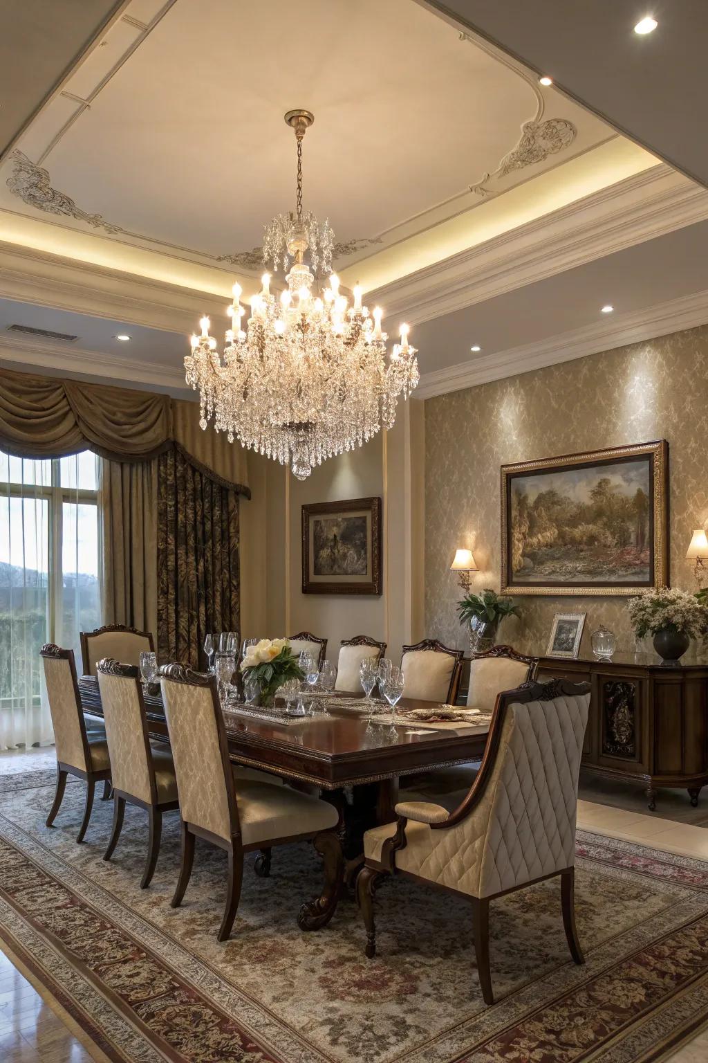 A crystal candelabra can infuse elegance and radiance into your chamber.
