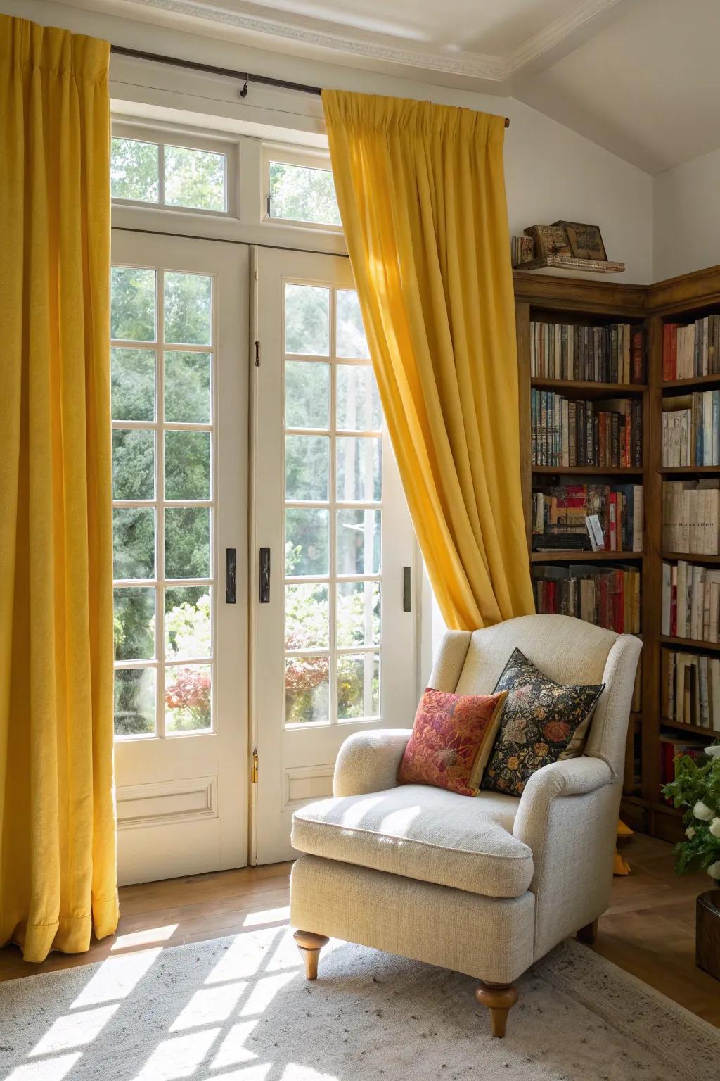 A pop of color can brighten any space.