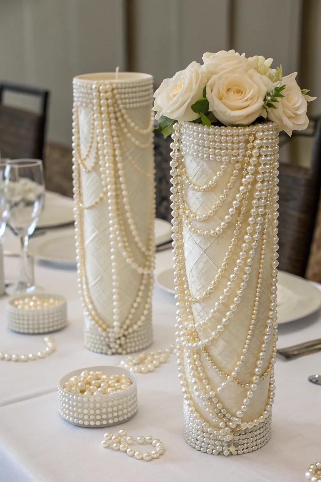 Pearls introduce a classic style to your focal point.