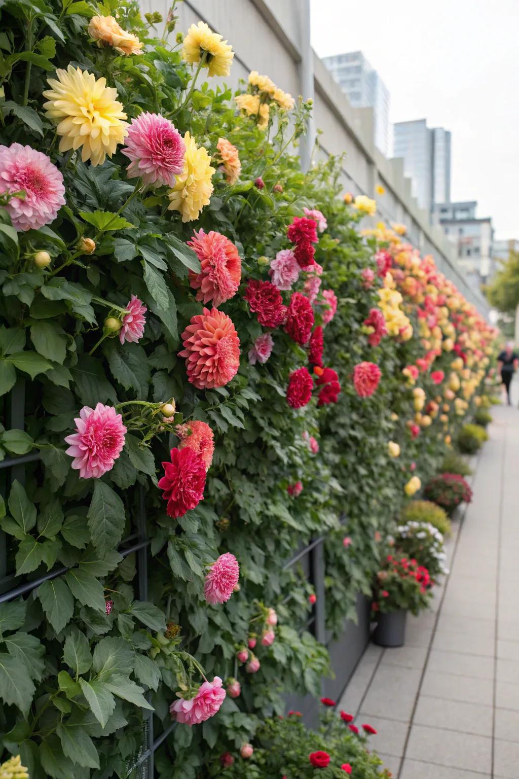 A vibrant flourishing wall showcasing <strong>radiant stars</strong>.” loading=”lazy” class=”pimg”>
	</picture><figcaption>A vibrant flourishing wall showcasing <strong>radiant stars</strong>.</figcaption></figure>
<p>Establish a flourishing vertical wall using <strong>radiant stars</strong> for a distinct garden feel. It’s a creative method for adding colors to tighter areas, often captivating those who see it.</p>
<h3>Consider these options:</h3>
<ul class=