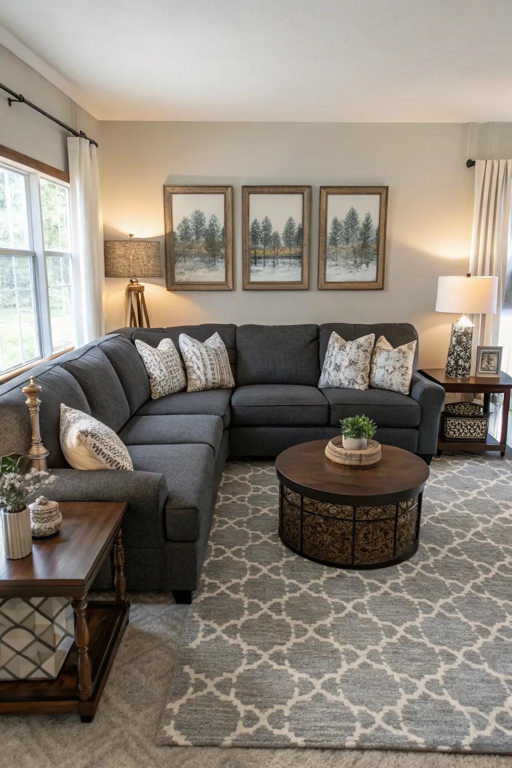 Symmetry fosters a harmonious and balanced space.