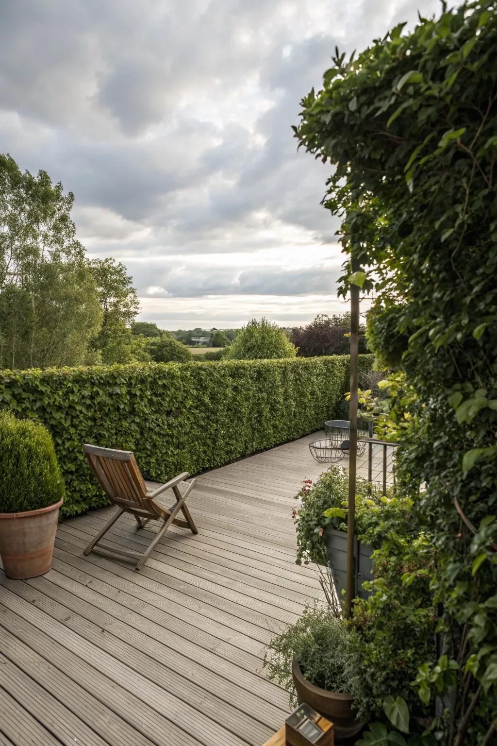 Celebrate natural beauty with a hedge boundary.