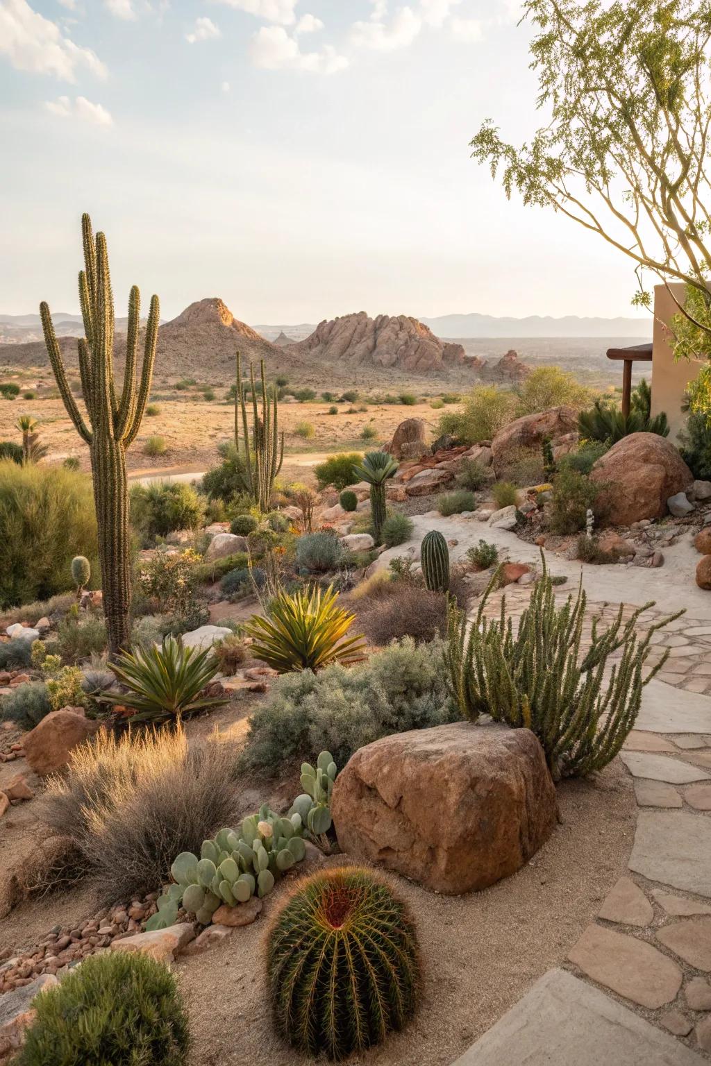 Earth tones enhance the harmony of a desert scene.