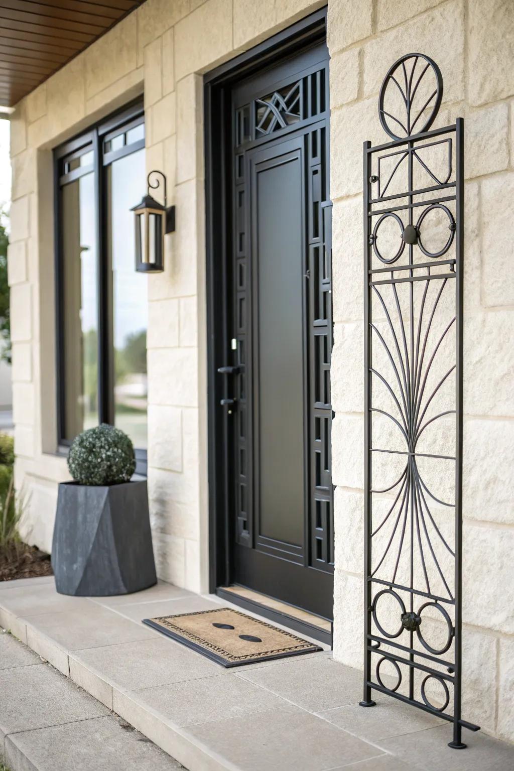 Bring contemporary elegance using a minimalist metal artwork.