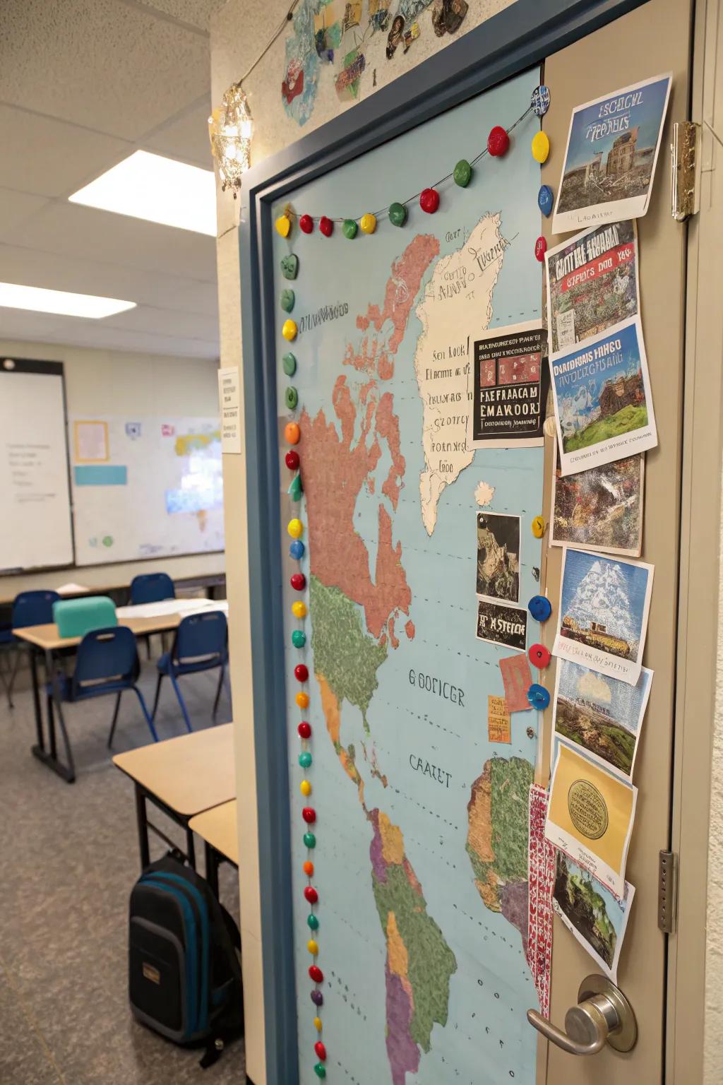 A globetrotter's entryway sparking inquisitiveness regarding diverse cultures.