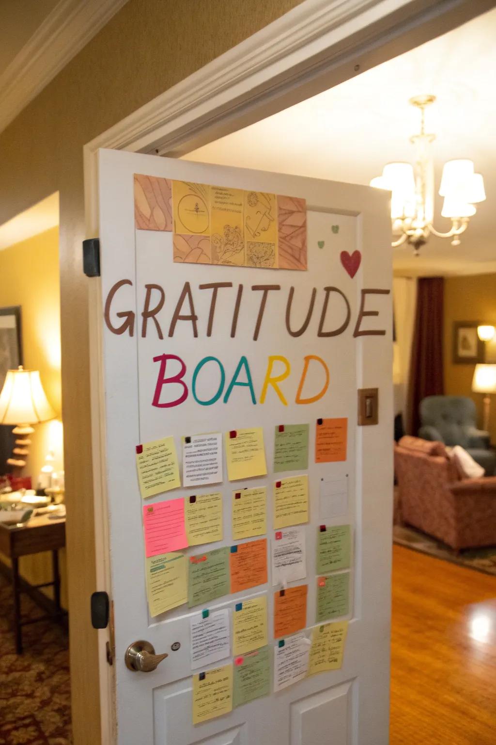 An appreciation board promotes genuine notes and connection.