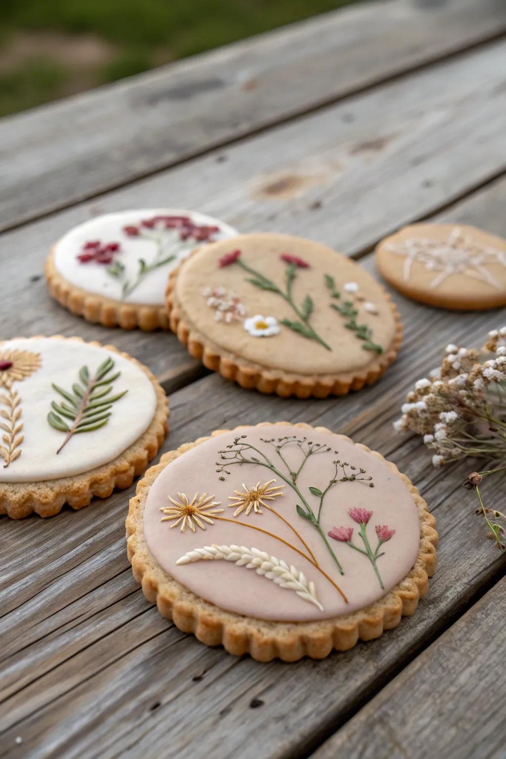 Country wildflower cookies for a hint of the outdoors.