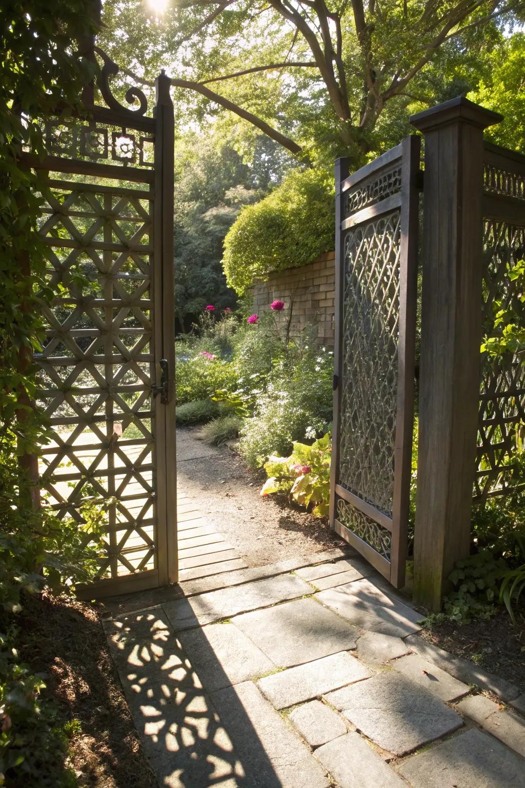 A delicate play of light and shadow with panel designs.