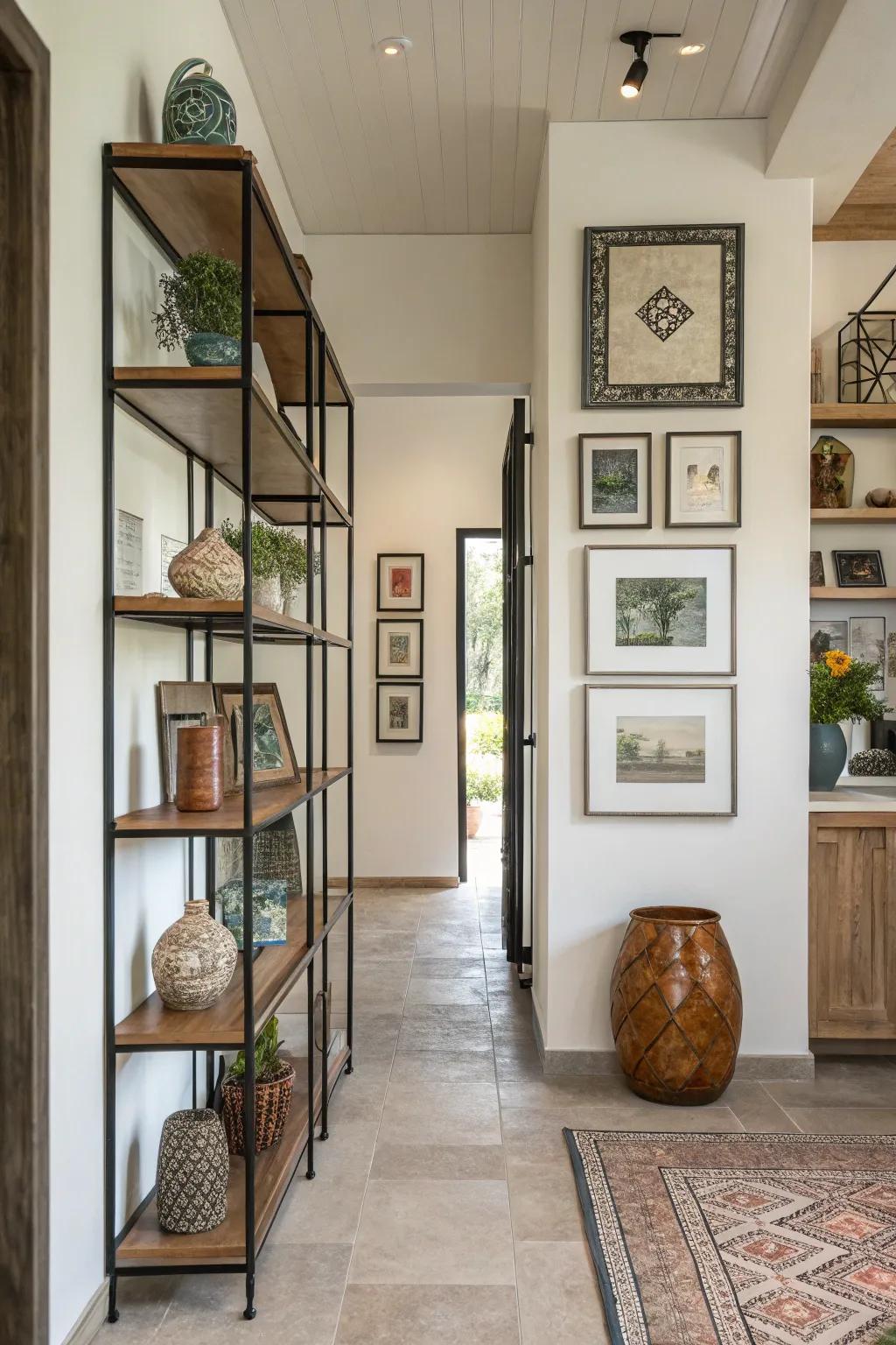 Wall solutions enhance storage and visual appeal.