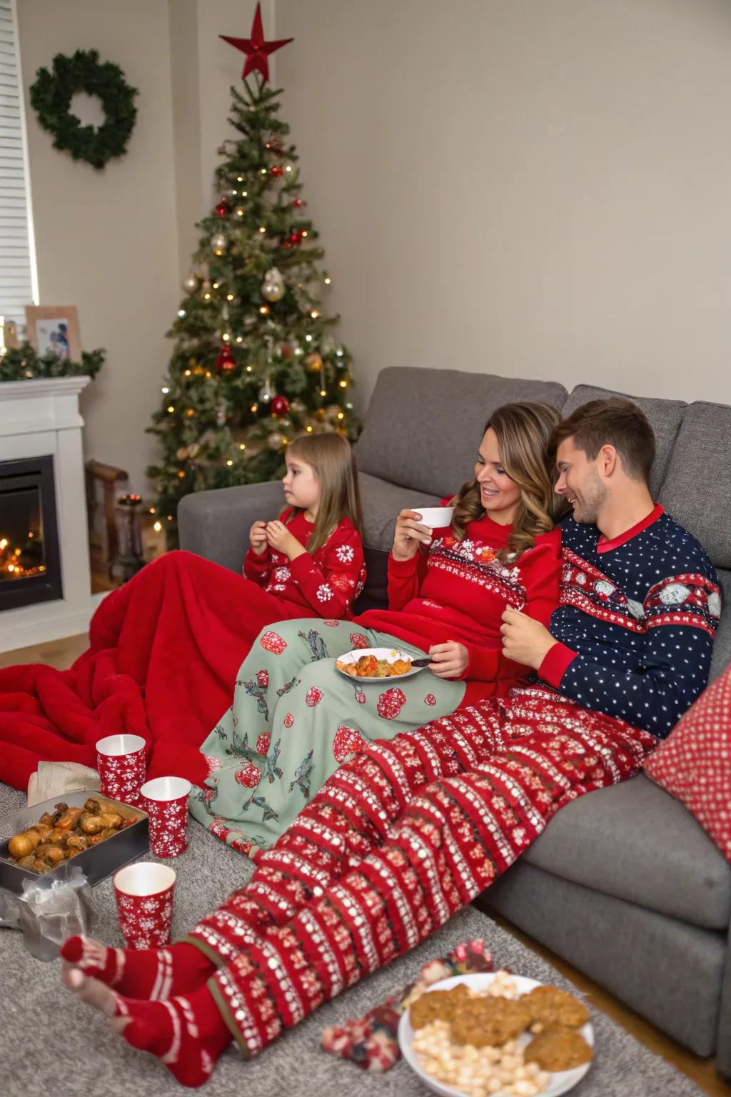 Unwind and savor an intimate Yuletide nightwear celebration.