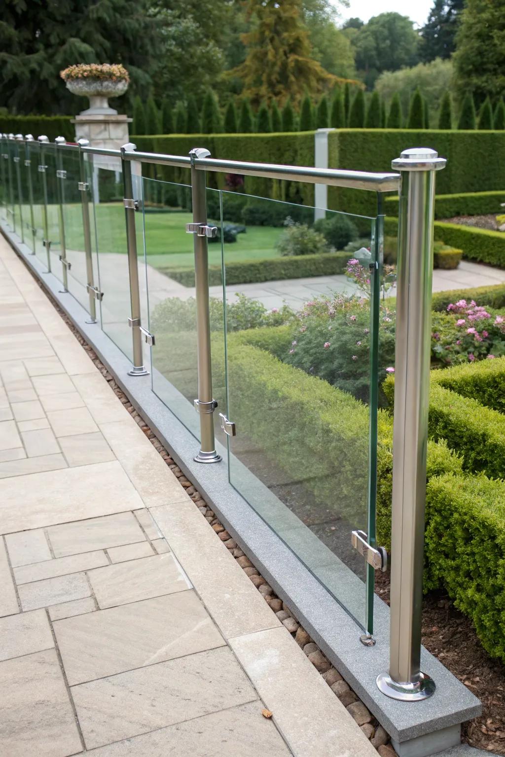 Enjoy unobstructed views with glass panel fencing.