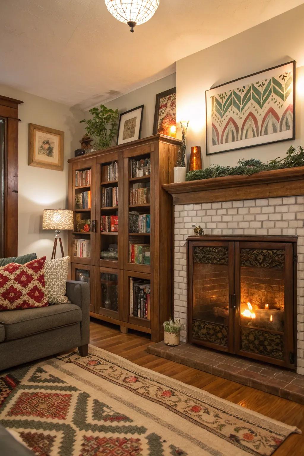 Repurposed vintage finds infuse charm and individuality into your space.