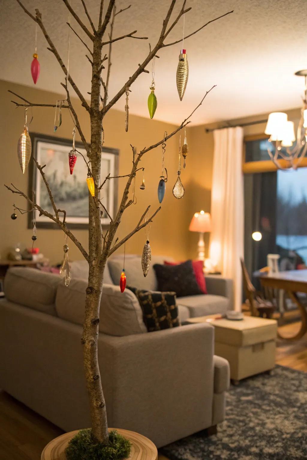 Angling baits can be playful and whimsical ornaments.