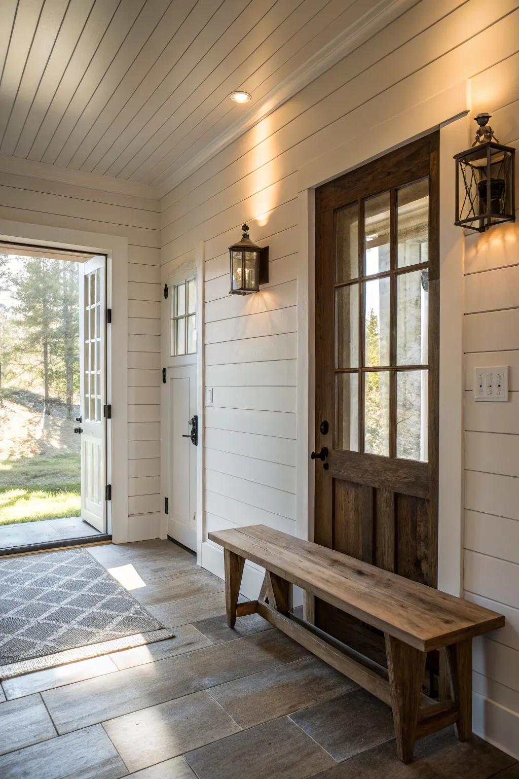 Lap board walls deliver timeless appeal.