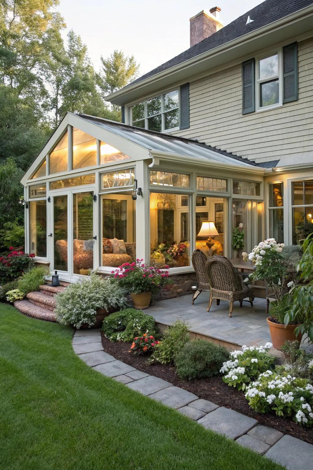 A dayroom for year-round delight.