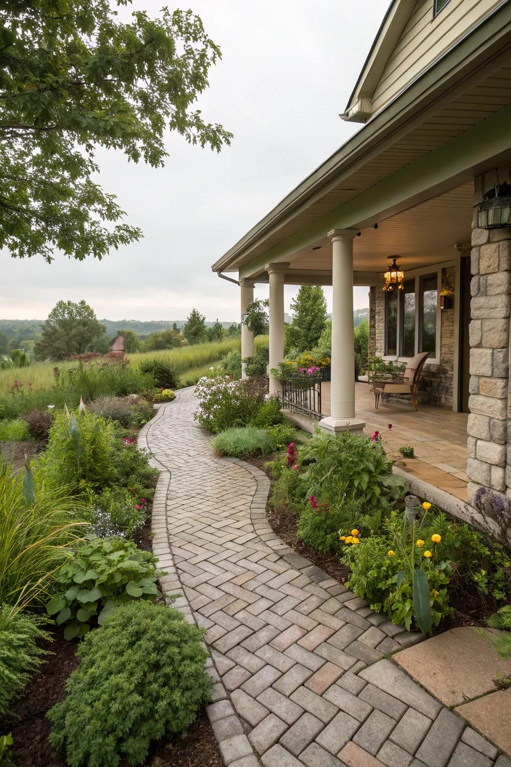 Permeable pavers combine style with sustainability.