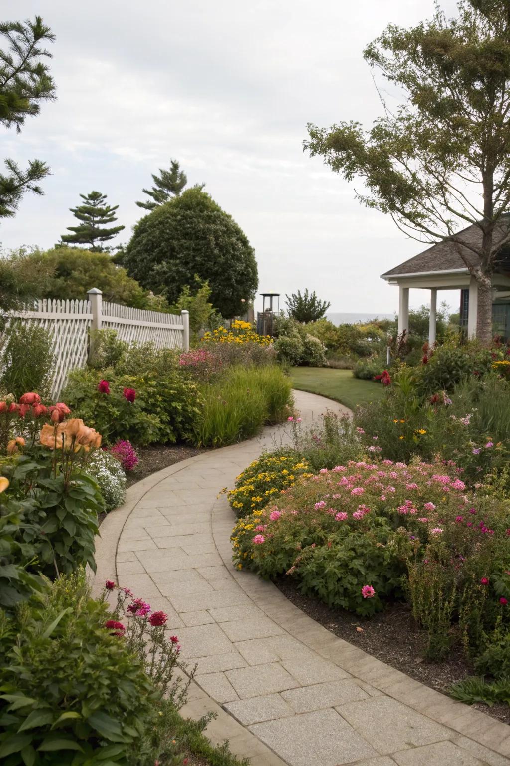 Winding footpaths fashion captivating and secluded garden expeditions.