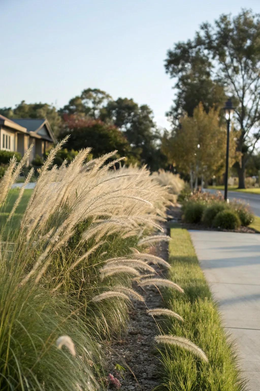 Ornamental grasses render a vibrant and natural periphery for your garden.
