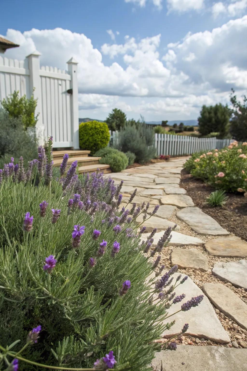 Mediterranean herbs saturate xeriscapes with enchanting aromas.