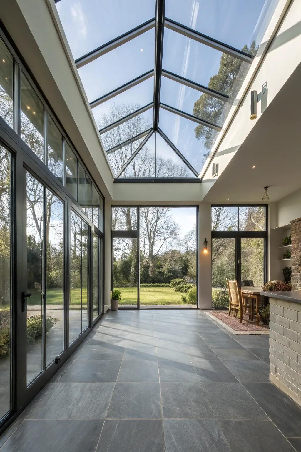 Elongated panels that impart grandeur and heightened effect.