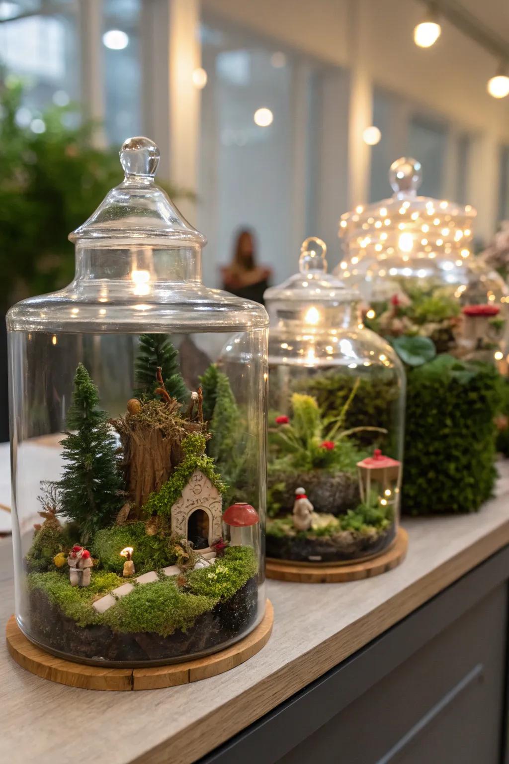 Magical displays within containers introduce enchantment to your design.