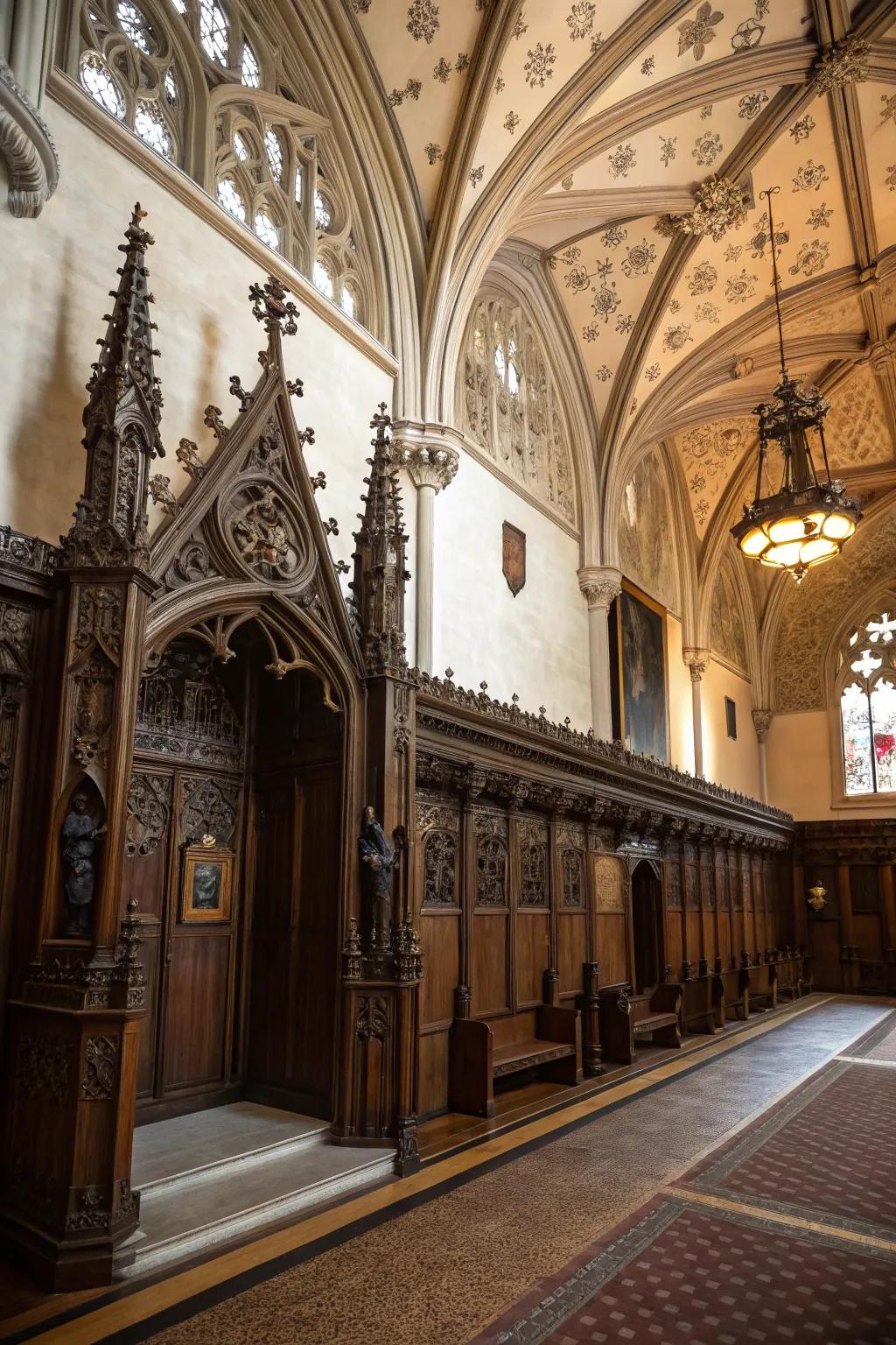 Complex edgings that elevate the gothic aesthetic.