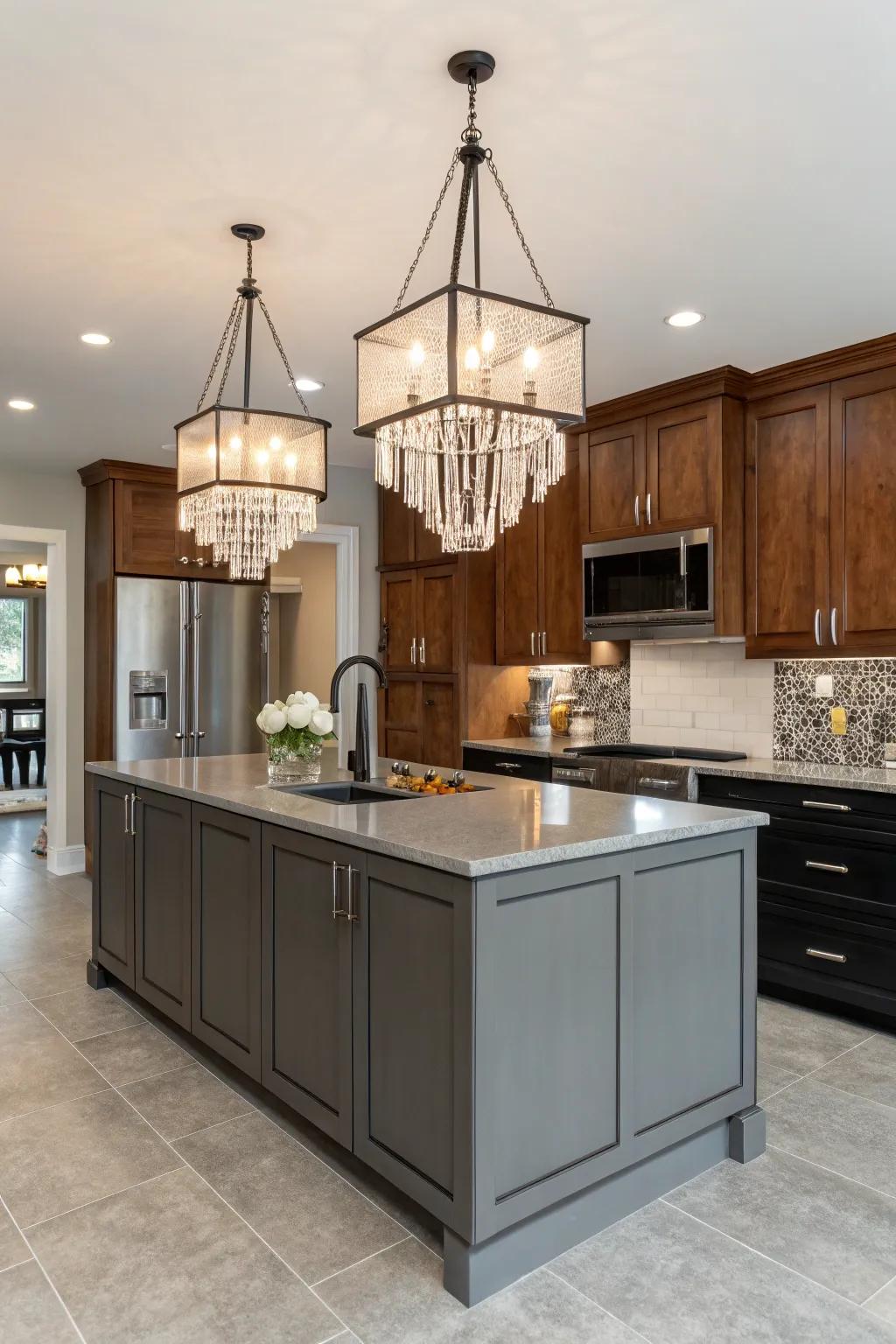 Striking lighting adds elegance and emphasis.