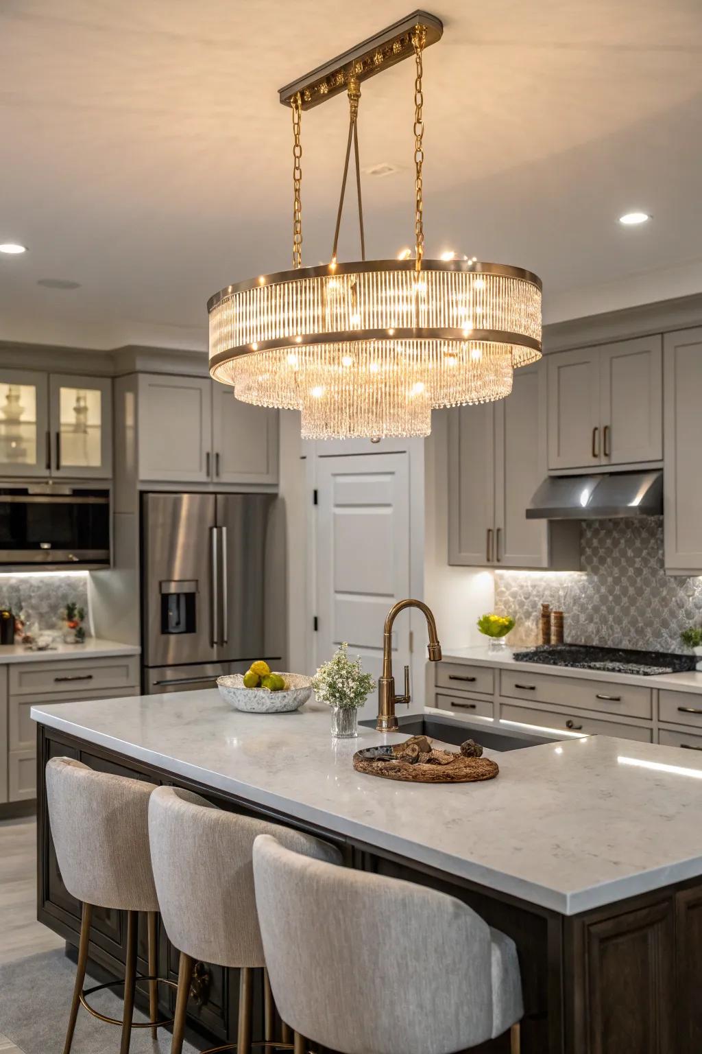 Remarkable lighting element elevating the kitchen design