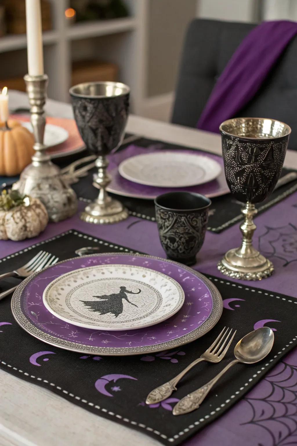 Witch-themed dinnerware infuses an enchanting nuance into repasts