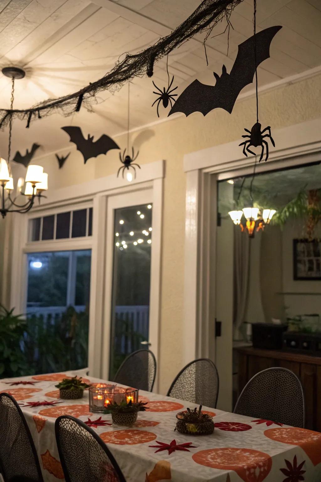 Overhead embellishments add a whimsical and surprising touch.