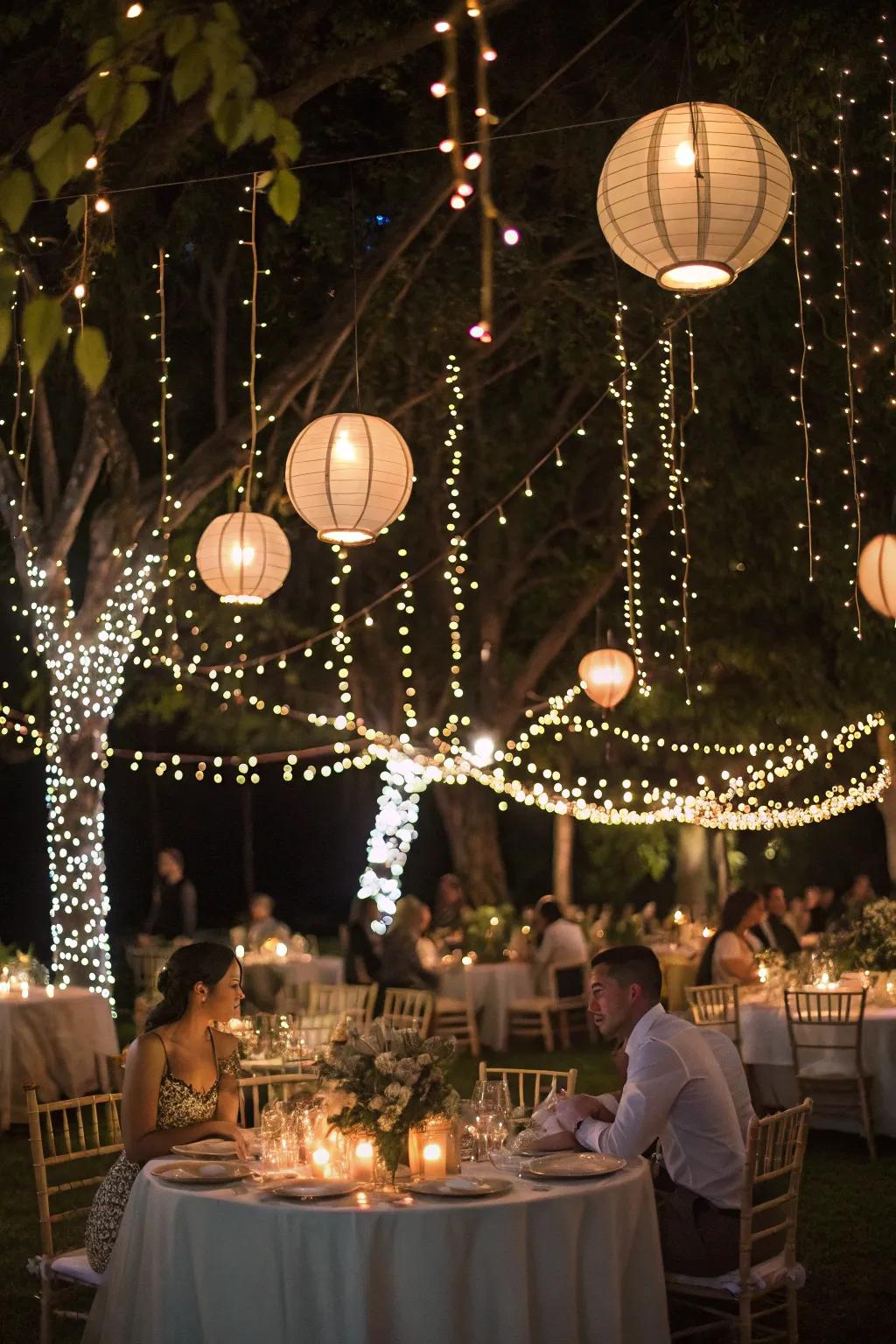 Playful lighting adds magic to your celebration.