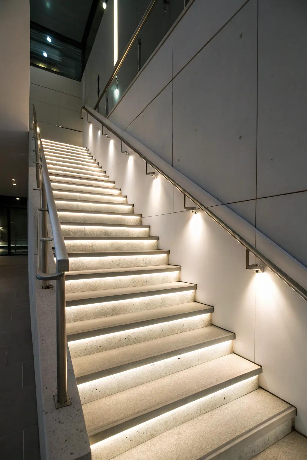 Recessed wall brightening for unobtrusive illumination
