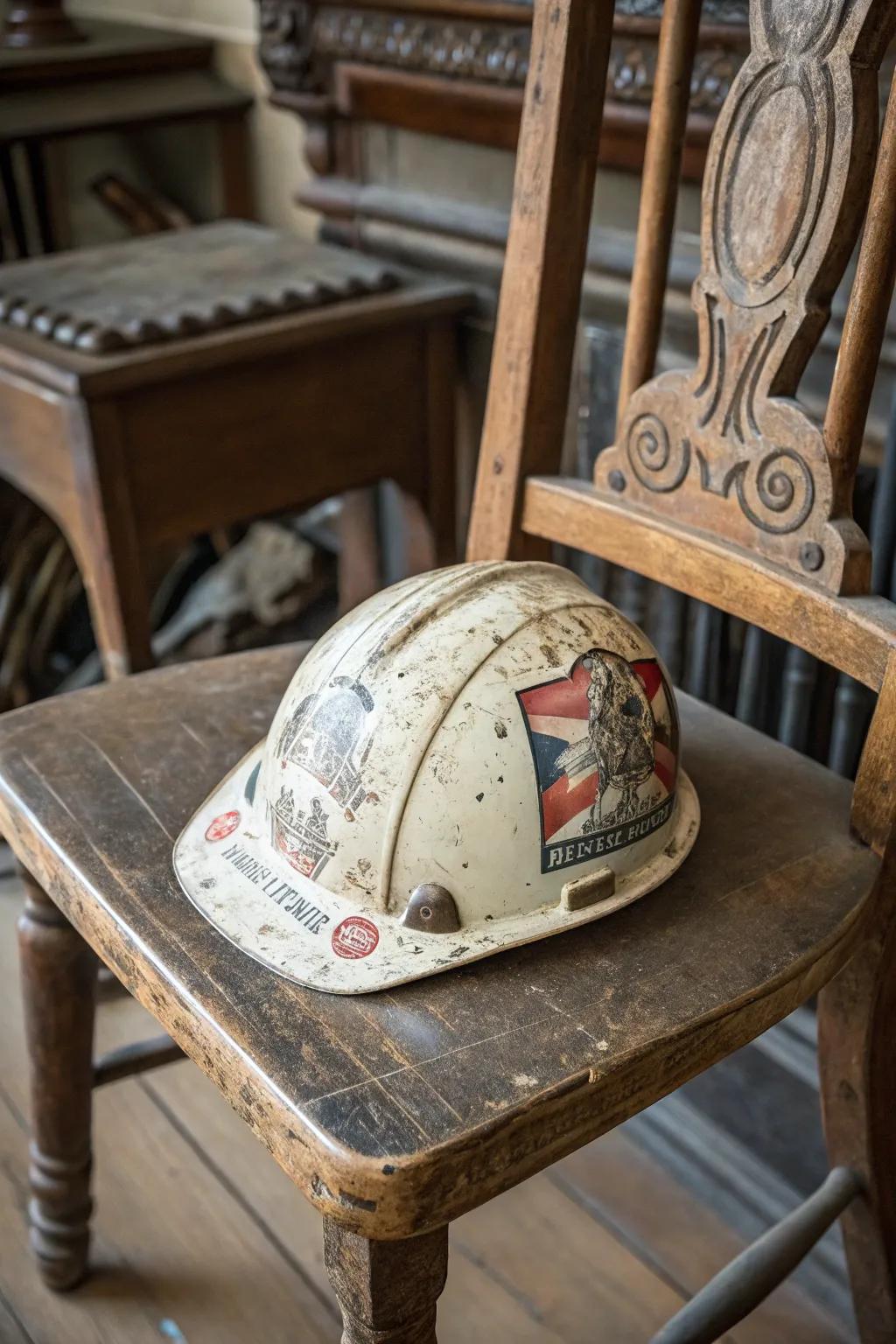 A safety helmet with a charming vintage makeover.