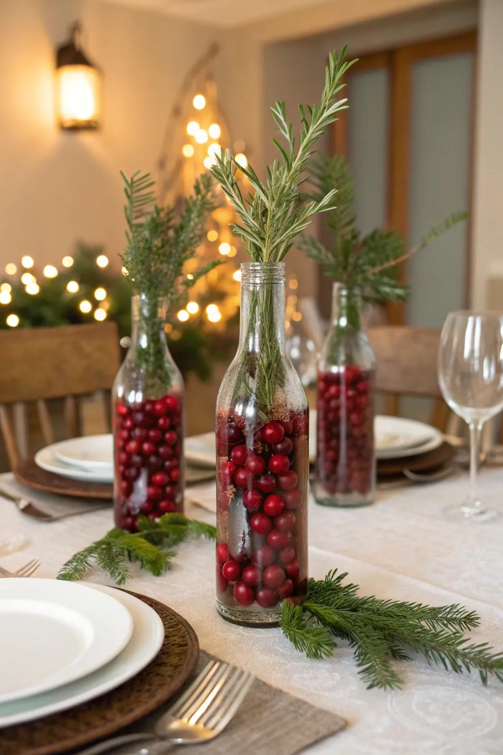 A do-it-yourself centerpiece injects a tailored and distinctive accent onto your table.
