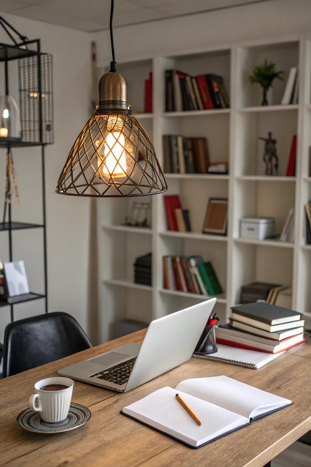 Add a touch of drama using hanging lights.