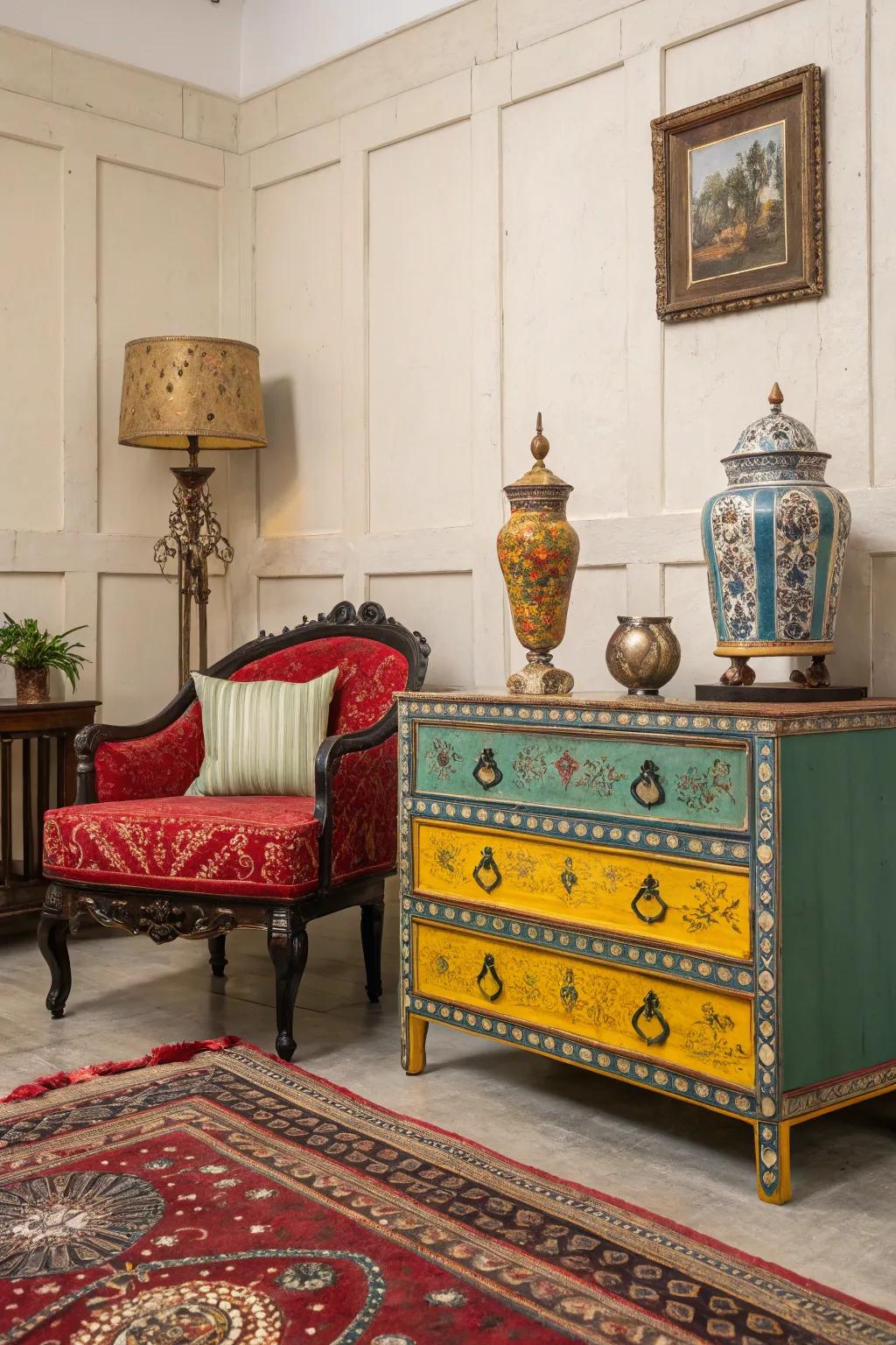 A space that showcases the appeal of classic colors.