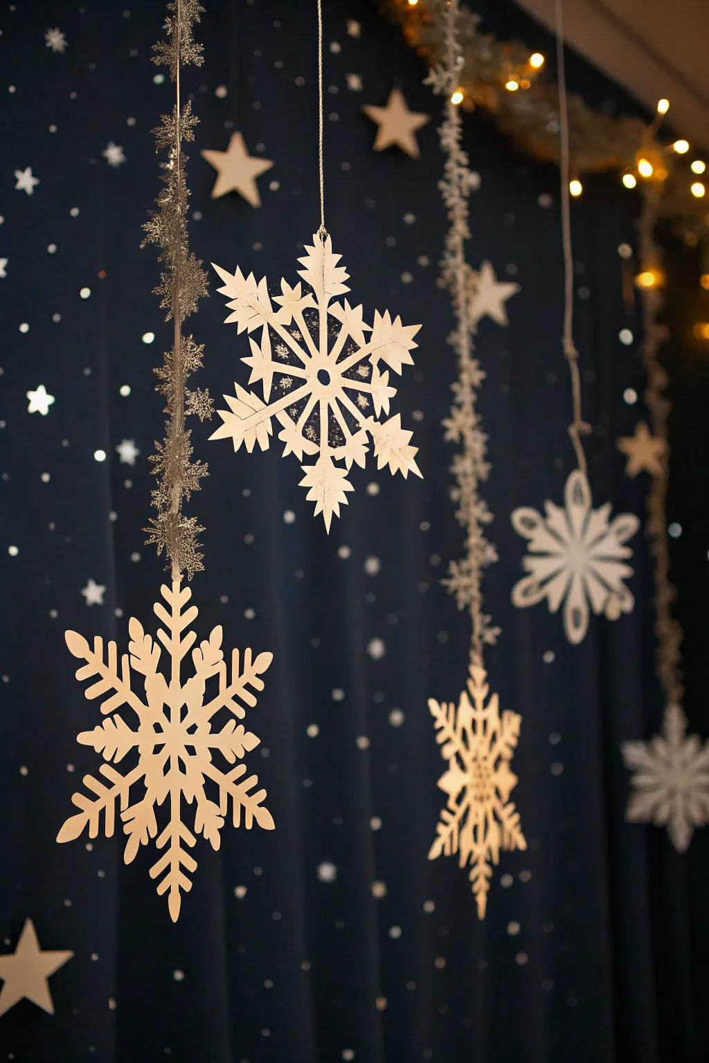 Starry night snowflakes for those who adore the cosmos.