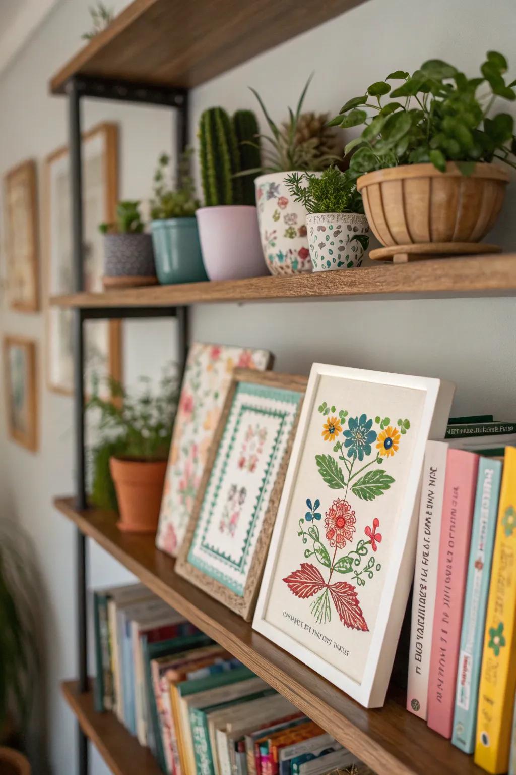 Surfaces become art displays with cross stitch