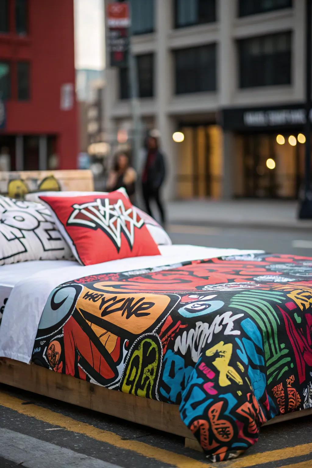 Bedding that turns your sleeping zone into an art piece.