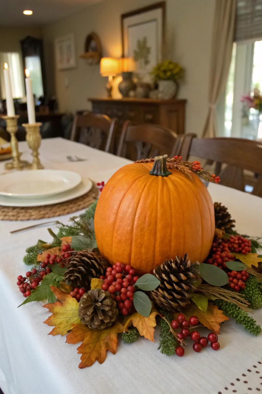 A nature-inspired gourd array ideal for fall centerpieces.