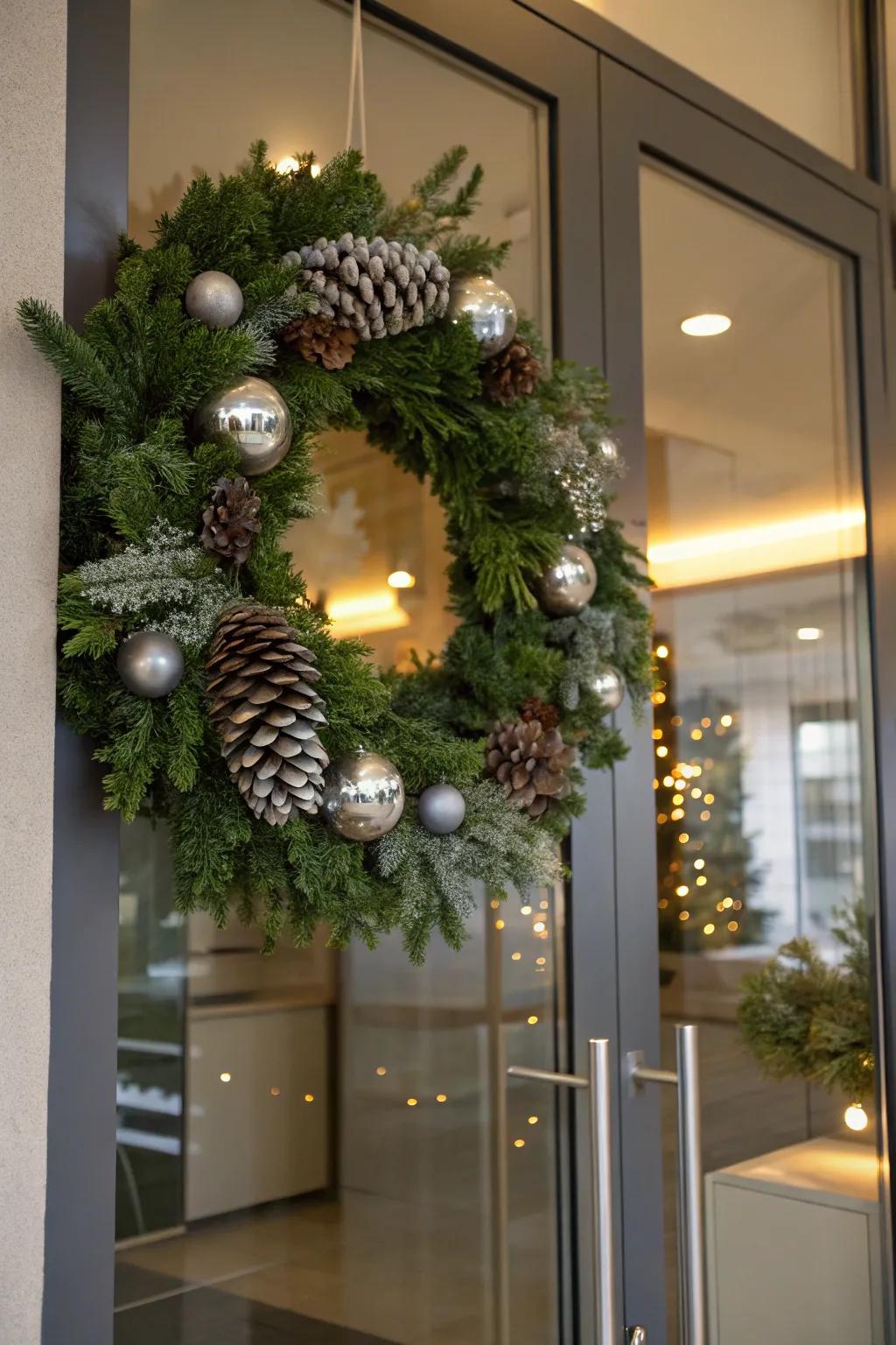 Metallic features give seasonal garlands a contemporary and stylish appeal.
